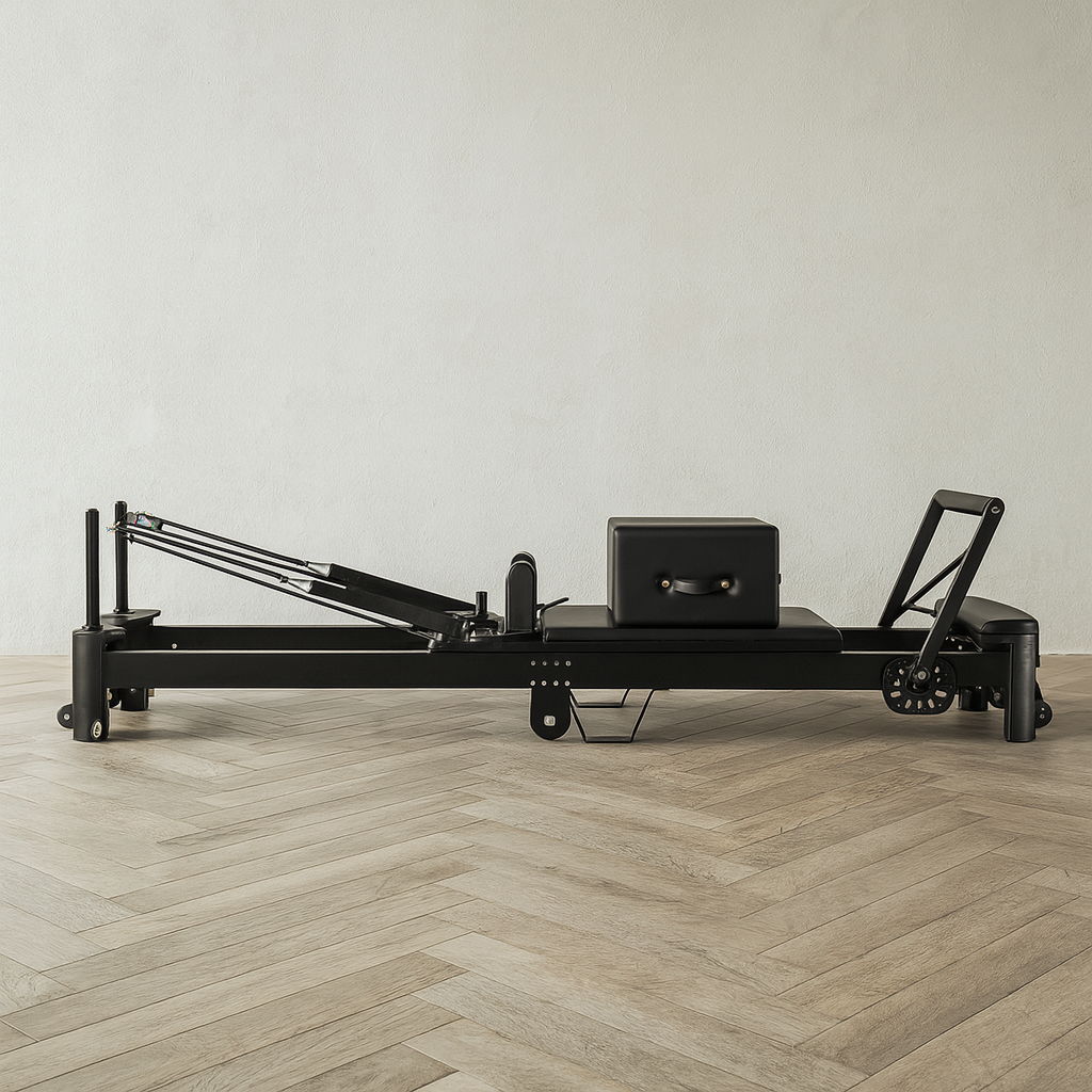 Luraush Foldable Pilates Reformer with Jumpboard and Box