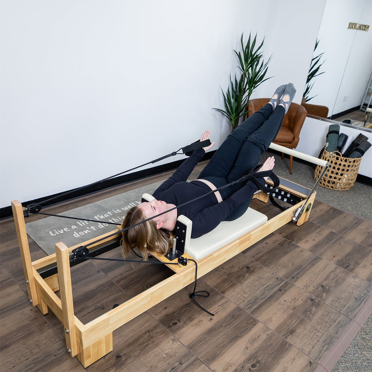 Nano Pro Lite Pink Pilates Reformer with Jumpboard and Box