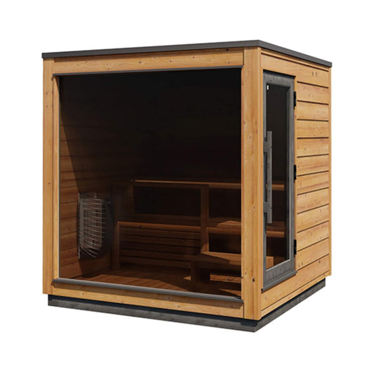 ThermaSol Nordic Dawn 4-Person Outdoor Sauna with Harvia Spirit Heater