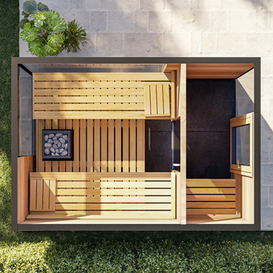 ThermaSol Ombra 5-Person Outdoor Sauna with Dressing Lounge